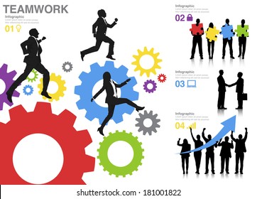 Vector of Business Success and Teamwork