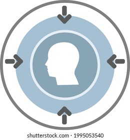 vector business target icon for project goal 