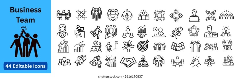 Vector of Business Team icon set