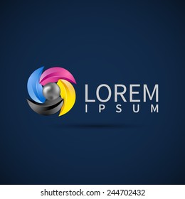 Vector business template with CMYK  icon logo