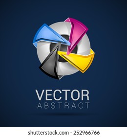 Vector business template with CMYK  icon logo