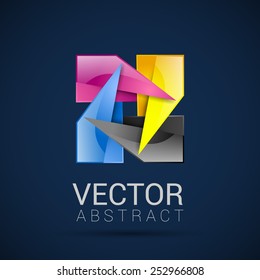 Vector business template with CMYK  icon logo