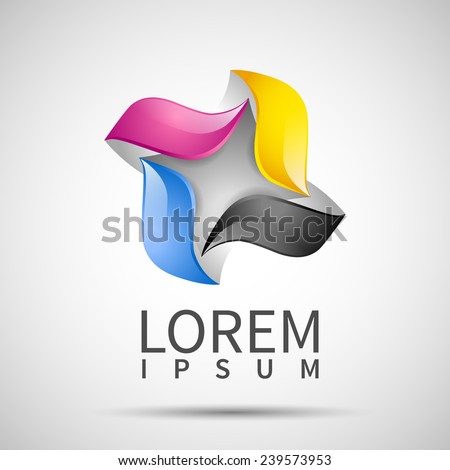Vector business template with CMYK  icon logo