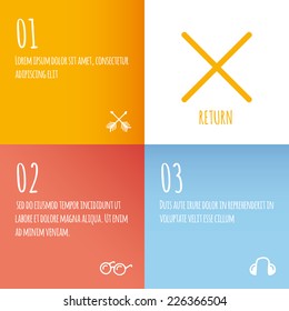 Vector business template with place for your text. Effective corporate design.