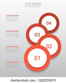 Vector business template for presentation. Abstract elements of graph, diagram and chart with 4 steps, options, parts or processes. Creative concept for infographic.