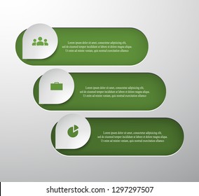 Vector business template for presentation. Abstract elements of graph, diagram and chart with 3 steps, options, parts or processes. Creative concept for infographic.