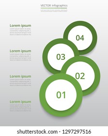 Vector business template for presentation. Abstract elements of graph, diagram and chart with 4 steps, options, parts or processes. Creative concept for infographic.