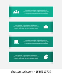 Vector business template for presentation. Abstract elements of graph, diagram and chart with 4 steps, options, parts or processes. Creative concept for infographic.