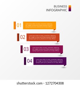 Vector business template for presentation. Business concept with 4 options, parts, steps or processes.