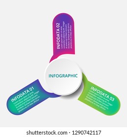 Vector business template for presentation. Creative concept for infographic. Business concept with 3 options, parts, steps or processes.