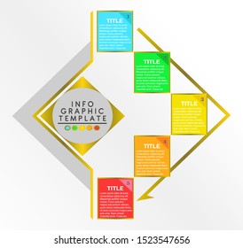Vector business template for presentation, business data visualization, process chart, abstract elements of graph, diagram with steps, workflow options, parts or processes, and creative infographic.