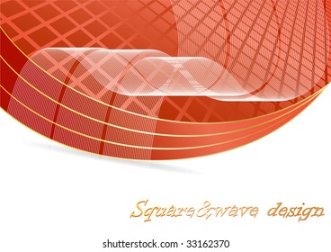 Vector business template in red color; clip-art