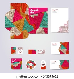 Vector business template set