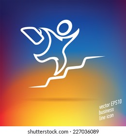 Vector business thin line icon with nice details on smooth gradient mesh background. Useful for web design and application interface. Great for branding and infographics.