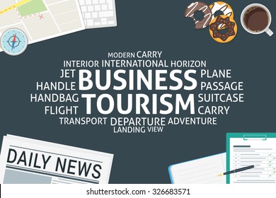 vector business tourism concept,template
