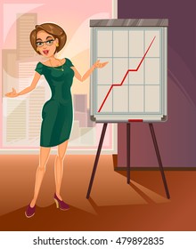 Vector business woman