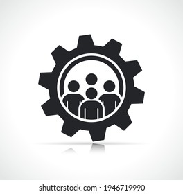 Icono del equipo de trabajo de negocios de vectores