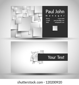 Vector business-card front and back