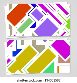 Vector business-card  set for your design, vintage abstract Illustration.