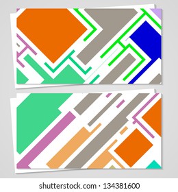 Vector business-card  set for your design, vintage abstract Illustration.