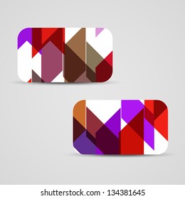 Vector business-card  set for your design, abstract Illustration.