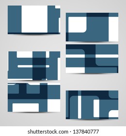 Vector business-card  set for your design, abstract Illustration.