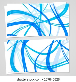 Vector business-card  set for your design, abstract Illustration.