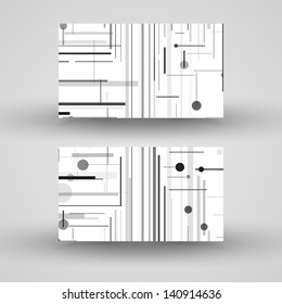 Vector business-card  set for your design, circuit board Illustration.