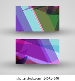 Vector business-card  set for your design, abstract Illustration.