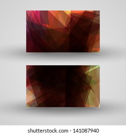 Vector business-card  set for your design, abstract Illustration.