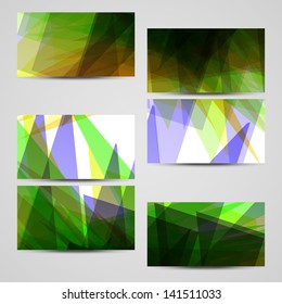 Vector business-card  set for your design, abstract Illustration.