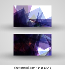 Vector business-card  set for your design, abstract Illustration.