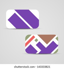 Vector business-card  set for your design, vintage abstract Illustration