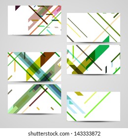 Vector business-card  set for your design, abstract Illustration.