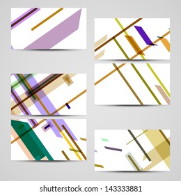 Vector business-card  set for your design, abstract Illustration.