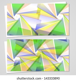 Vector business-card  set for your design, abstract Illustration.