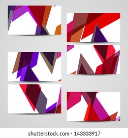 Vector business-card  set for your design, abstract Illustration.