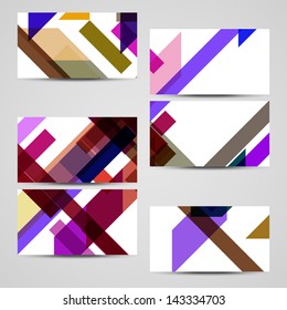 Vector business-card  set for your design, abstract Illustration.