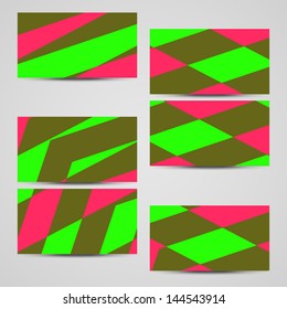 Vector business-card  set for your design, abstract Illustration.