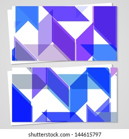 Vector business-card  set for your design, abstract Illustration.