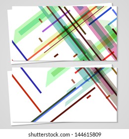 Vector business-card  set for your design, abstract Illustration.