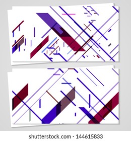 Vector business-card  set for your design, abstract Illustration.