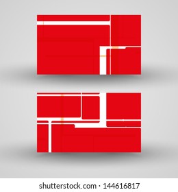 Vector business-card  set for your design, abstract Illustration.