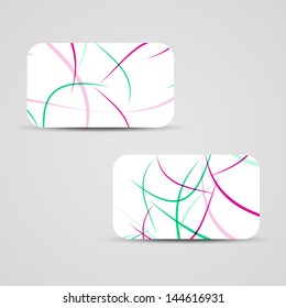 Vector business-card  set for your design, abstract Illustration.