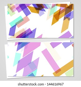 Vector business-card  set for your design, abstract Illustration.