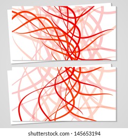 Vector business-card  set for your design, abstract Illustration.