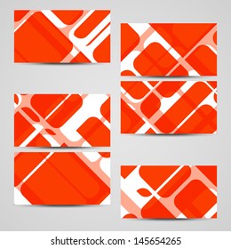 Vector business-card  set for your design, abstract Illustration.