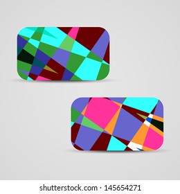 Vector business-card  set for your design, abstract Illustration.