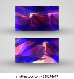 Vector business-card  set for your design, abstract Illustration.