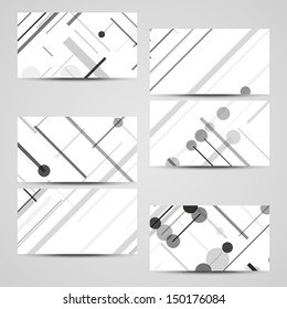Vector business-card  set for your design, circuit board Illustration.